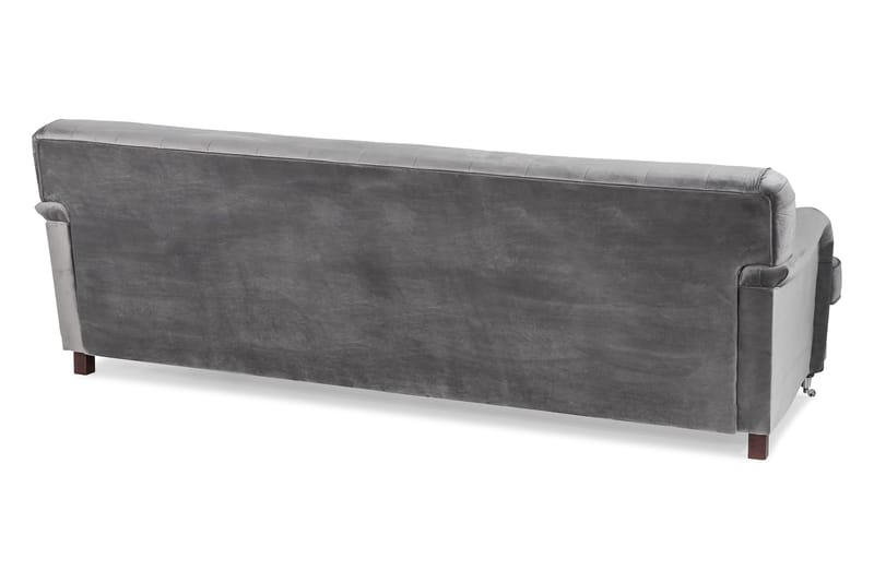Howard Riviera 3-sits Svängd Sammetssoffa - Ljusgrå - Möbler - Soffa - Howardsoffor