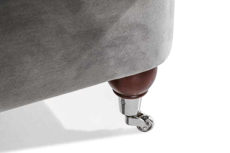 Howard Riviera 3-sits Svängd Sammetssoffa - Ljusgrå - Möbler - Soffa - Howardsoffor