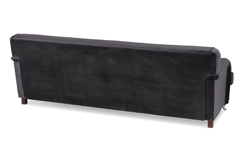 Howard Riviera 3-sits Svängd Sammetssoffa - Mörkgrå - Möbler - Soffa - Howardsoffor