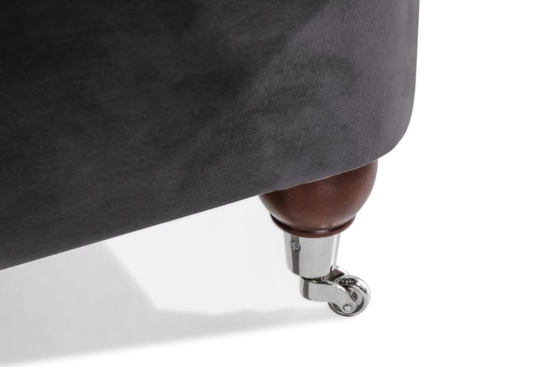 Howard Riviera 3-sits Svängd Sammetssoffa - Mörkgrå - Möbler - Soffa - Howardsoffor