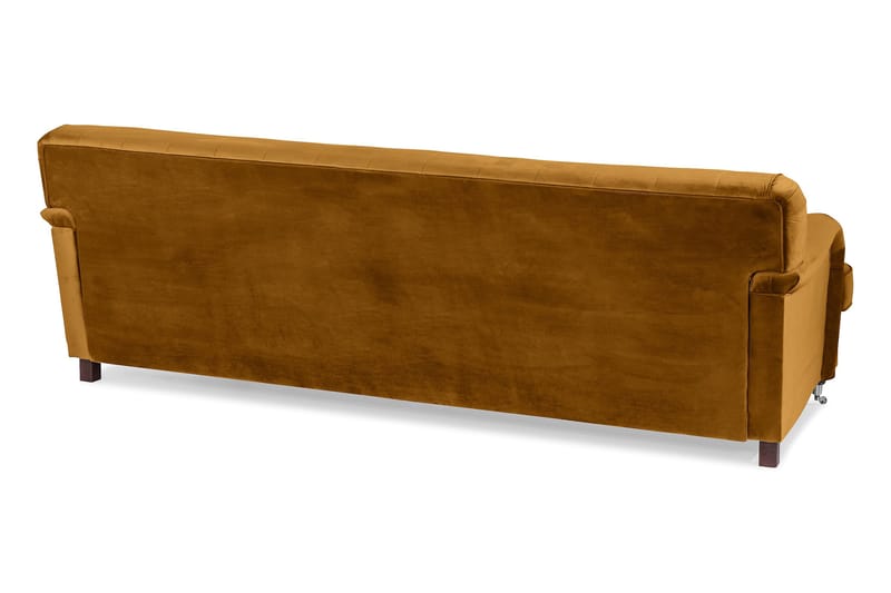 Howard Riviera 3-sits Svängd Sammetssoffa - Mörkgul - Möbler - Soffa - Howardsoffor