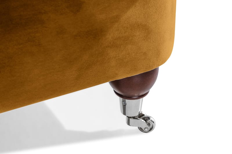 Howard Riviera 3-sits Svängd Sammetssoffa - Mörkgul - Möbler - Soffa - Howardsoffor