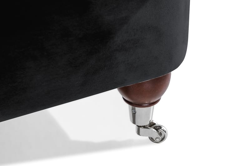 Howard Riviera 3-sits Svängd Sammetssoffa - Svart - Möbler - Soffa - Howardsoffor