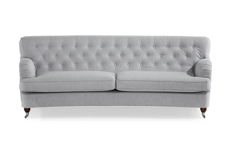 Howard Riviera 3-sits Svängd Tygsoffa - Grå - Möbler - Soffa - Howardsoffor