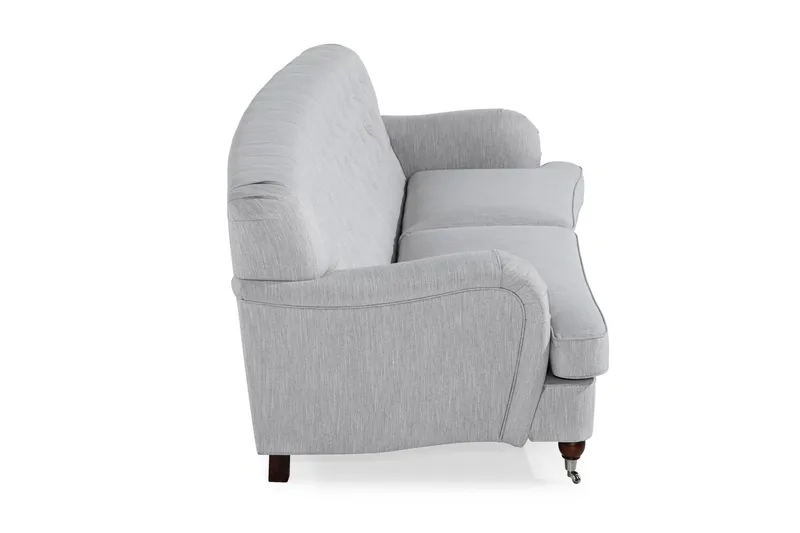 Howard Riviera 3-sits Svängd Tygsoffa - Grå - Möbler - Soffa - Howardsoffor