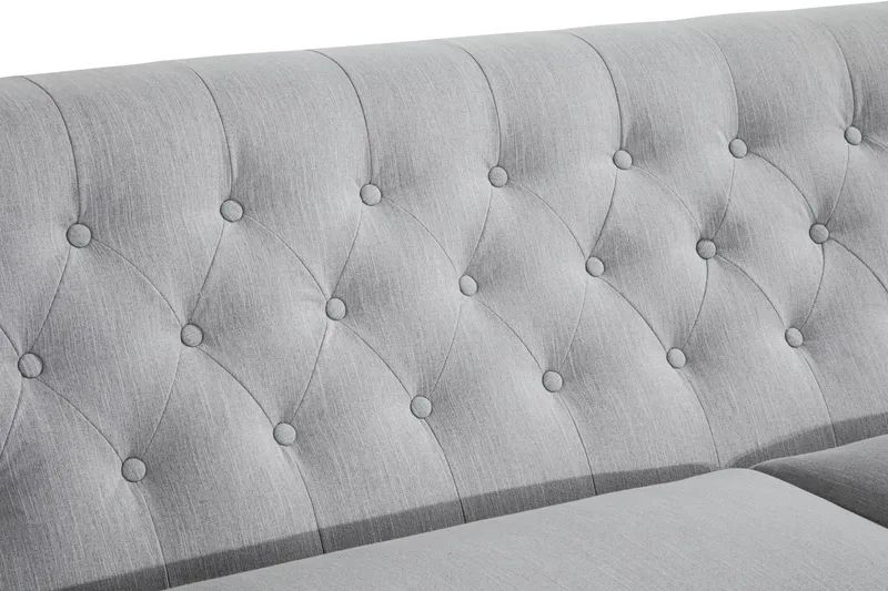 Howard Riviera 3-sits Svängd Tygsoffa - Grå - M öbler - Soffa - Howardsoffor