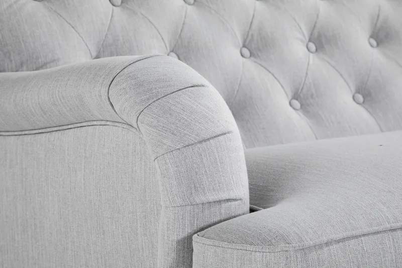 Howard Riviera 3-sits Svängd Tygsoffa - Grå - Möbler - Soffa - Howardsoffor