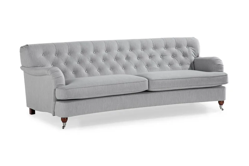 Howard Riviera 3-sits Svängd Tygsoffa - Grå - Möbler - Soffa - Howardsoffor