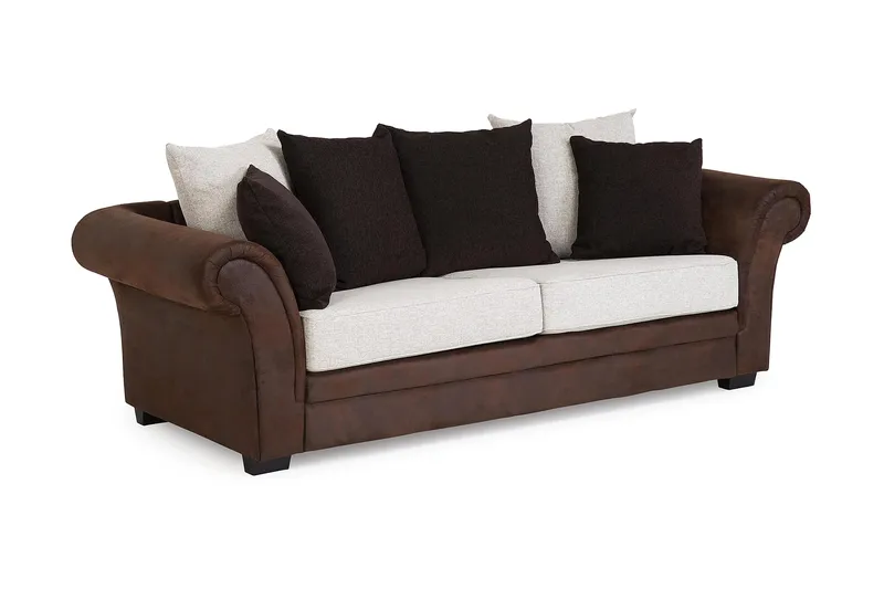 Toronto 3-sits Soffa - Brun/Beige - Möbler - Soffa - Howardsoffor