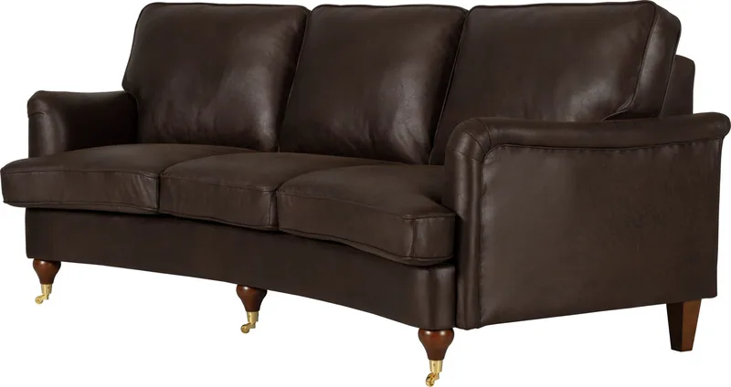 Howard svängd soffa 3-sits - Brun vintage - Vintagebrun - Möbler - Soffa - Howardsoffor