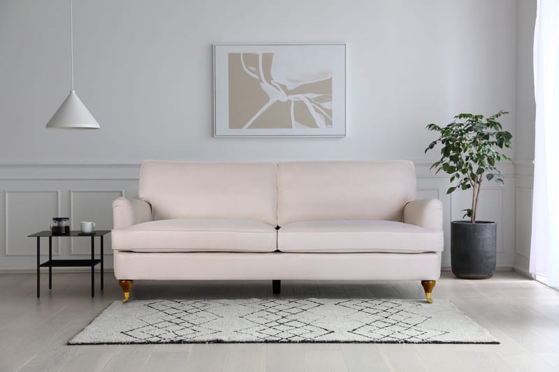 Howard Watford Deluxe - 3-sits soffa rak - Beige - Möbler - Soffa - Howardsoffor