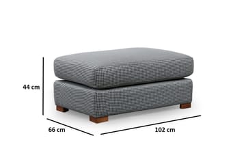 Huelva 3-sits Höger L-formad Divansoffa Djup med Fotpall i Tyg - Grå - Möbler - Soffa - Divansoffor & schäslongsoffa