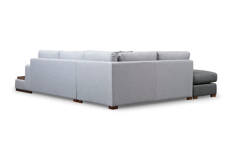 Huelva 5-sits Vänstervänd L-formad Divansoffa 308 cm med Schäslong i Tyg - Grå - Möbler - Soffa - Divansoffor & schäslongsoffa