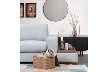 Huelva 5-sits Vänstervänd L-formad Divansoffa 308 cm med Schäslong i Tyg - Grå - Möbler - Soffa - Divansoffor & schäslongsoffa