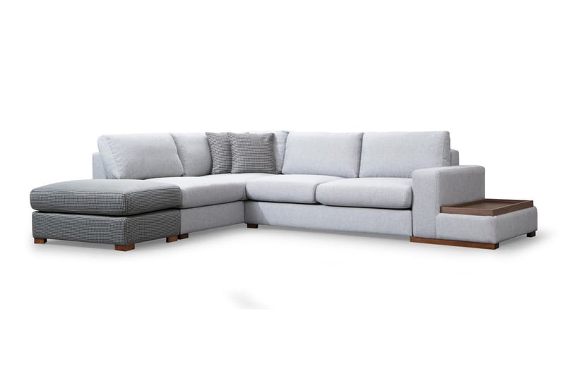 Huelva 5-sits Vänstervänd L-formad Divansoffa 308 cm med Schäslong i Tyg - Grå - Möbler - Soffa - Divansoffor & schäslongsoffa