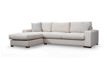 Huelva Högervänd L-formad Divansoffa med Schäslong 270 cm i Tyg - Benvit - Möbler - Soffa - Divansoffor & schäslongsoffa