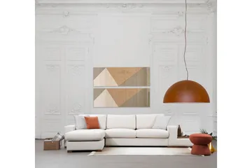Huelva Vänstervänd L-formad Divansoffa med Schäslong 312 cm i Tyg - Gräddvit - Möbler - Soffa - Divansoffor & schäslongsoffa