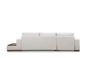 Huelva Vänstervänd L-formad Divansoffa med Schäslong 312 cm i Tyg - Gräddvit - Möbler - Soffa - Divansoffor & schäslongsoffa
