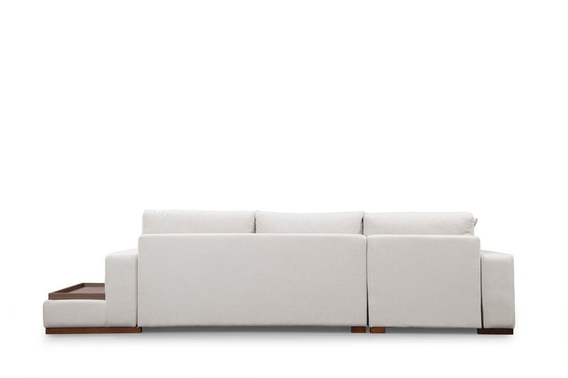 Huelva Vänstervänd L-formad Divansoffa med Schäslong 312 cm i Tyg - Gräddvit - Möbler - Soffa - Divansoffor & schäslongsoffa