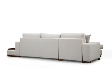 Huelva Vänstervänd L-formad Divansoffa med Schäslong 312 cm i Tyg - Gräddvit - Möbler - Soffa - Divansoffor & schäslongsoffa