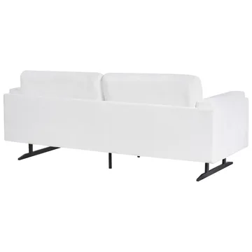Idre 3-sits Soffa i Tyg med Metallben - Vit|Svart - Möbler - Soffa - 3 sits soffa