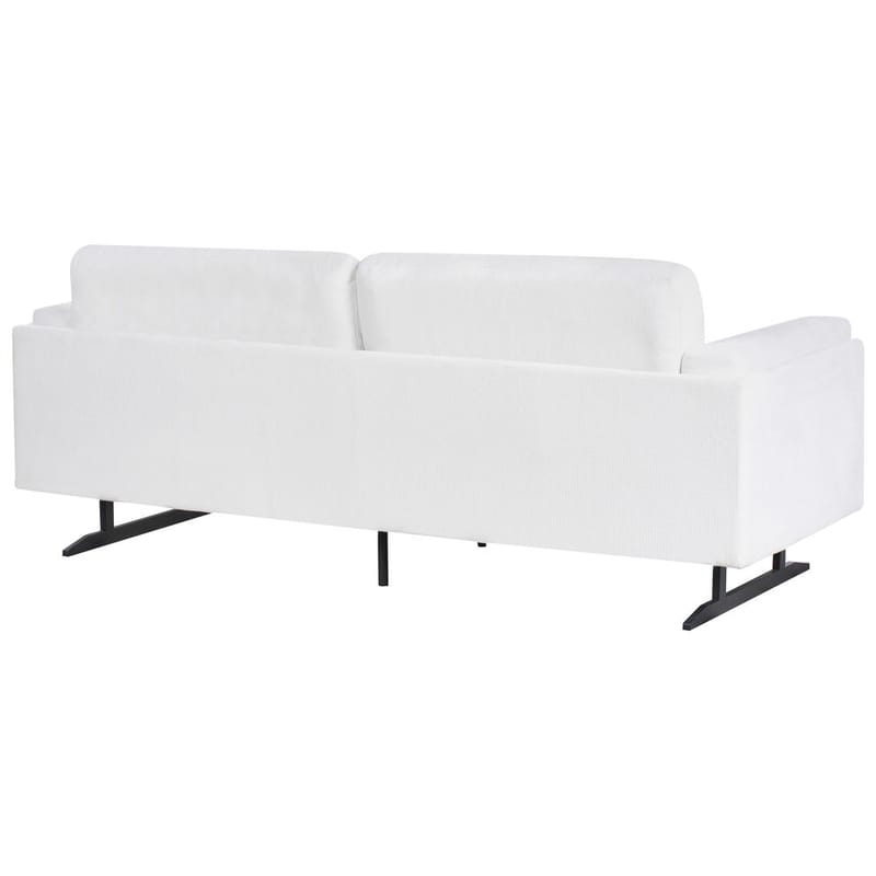 Idre 3-sits Soffa i Tyg med Metallben - Vit|Svart - Möbler - Soffa - 3 sits soffa