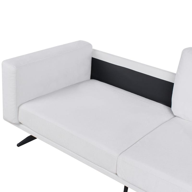 Idre 3-sits Soffa i Tyg med Metallben - Vit|Svart - Möbler - Soffa - 3 sits soffa