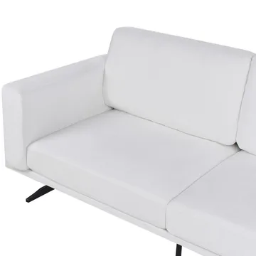 Idre 3-sits Soffa i Tyg med Metallben - Vit|Svart - Möbler - Soffa - 3 sits soffa