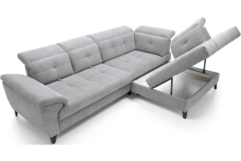 Inferne 5-sits Soffa med Schäslong - Grå - Möbler - Soffa - Divansoffor & schäslongsoffa