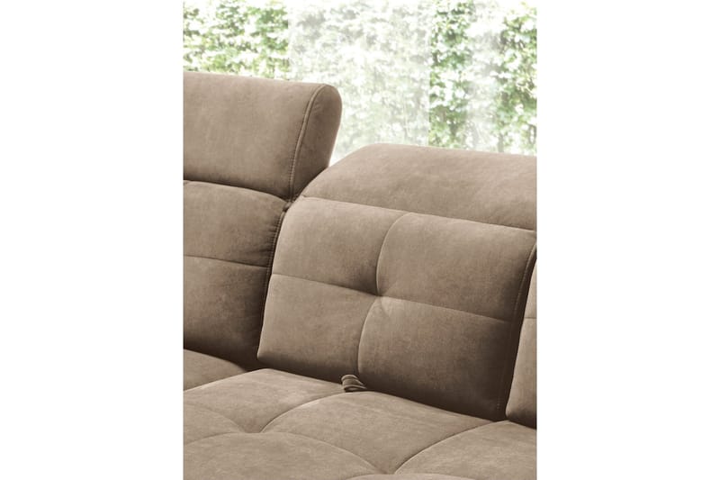 Inferne 5-sits Soffa med Schäslong - Mörkbeige - Möbler - Soffa - Divansoffor & schäslongsoffa