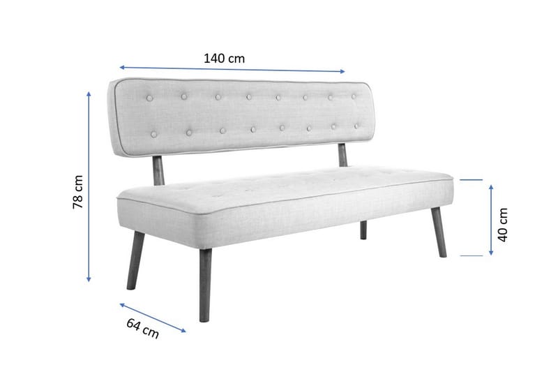 Westwoud 2-sits Kökssoffa - Brun/Natur - Möbler - Soffa - Kökssoffa & pinnsoffa