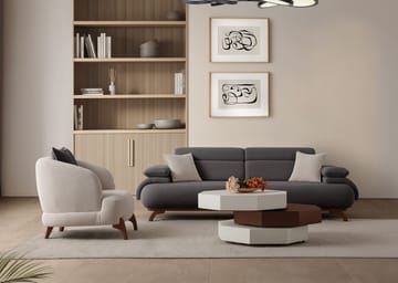 Kelnor 3-sits Soffa 246x81x97 cm - Antracit - Möbler - Soffa - 3 sits soffa