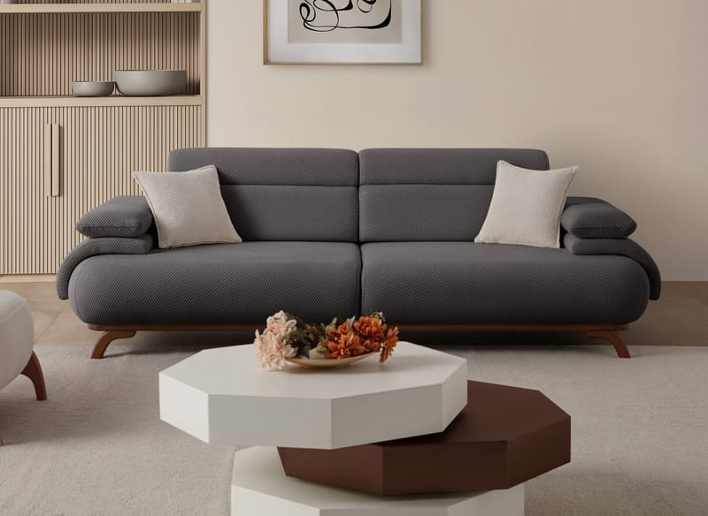 Kelnor 3-sits Soffa 246x81x97 cm - Antracit - Möbler - Soffa - 3 sits soffa