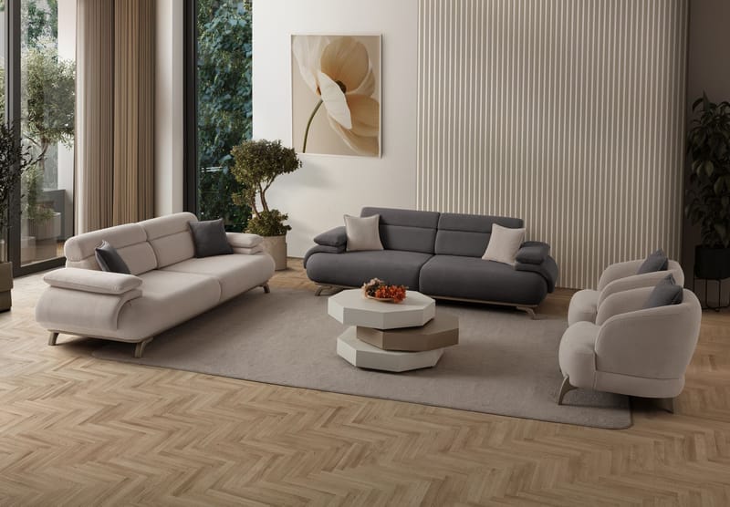 Kelnor 3-sits Soffa 246x81x97 cm - Antracit - Möbler - Soffa - 3 sits soffa