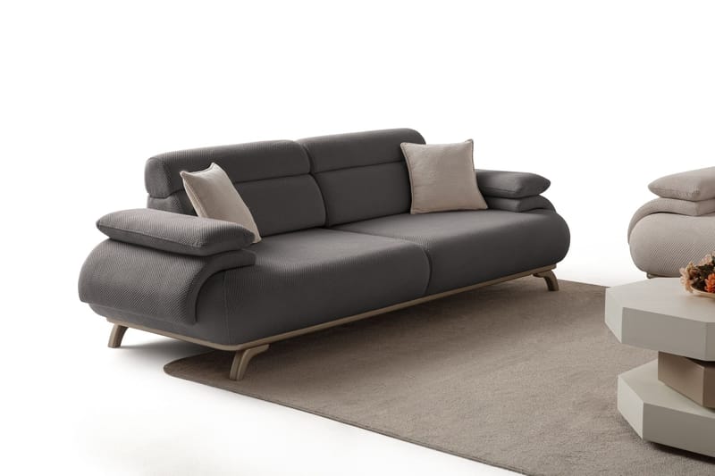 Kelnor 3-sits Soffa 246x81x97 cm - Antracit - Möbler - Soffa - 3 sits soffa