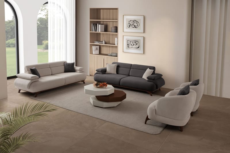 Kelnor 3-sits Soffa 246x81x97 cm - Antracit - Möbler - Soffa - 3 sits soffa
