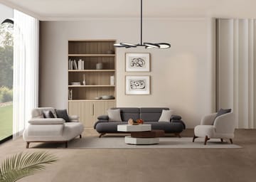 Kelnor 3-sits Soffa 246x81x97 cm - Antracit - Möbler - Soffa - 3 sits soffa