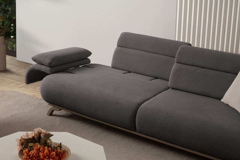 Kelnor 3-sits Soffa 246x81x97 cm - Antracitgrå - Möbler - Soffa - 3 sits soffa