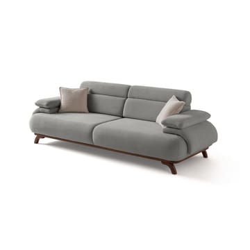 Kelnor 3-sits Soffa 246x81x97 cm - Grå - Möbler - Soffa - 3 sits soffa
