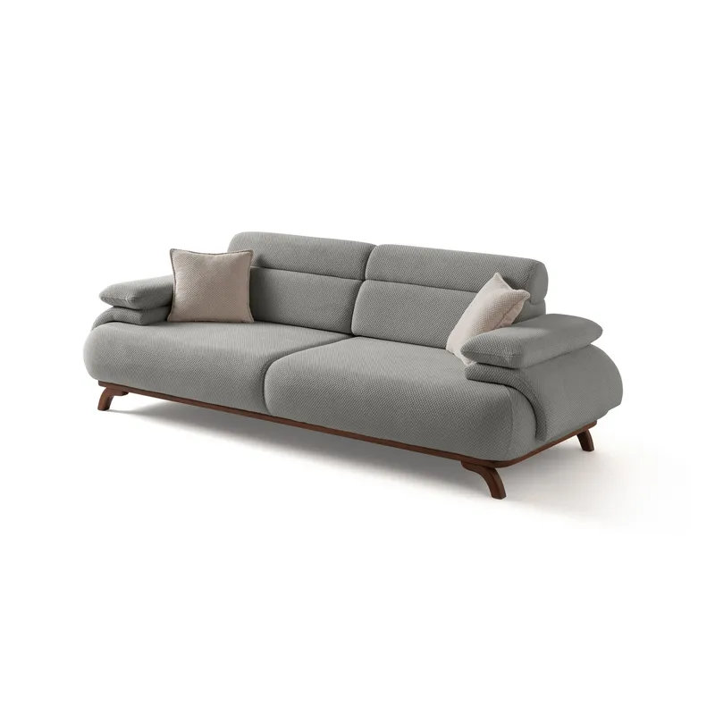 Kelnor 3-sits Soffa 246x81x97 cm, Grå