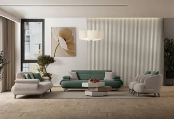 Kelnor 3-sits Soffa 246x81x97 cm - Grön - Möbler - Soffa - 3 sits soffa