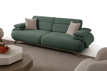 Kelnor 3-sits Soffa 246x81x97 cm - Grön - Möbler - Soffa - 3 sits soffa