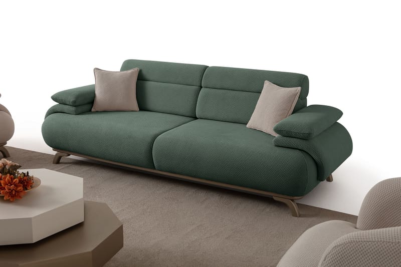 Kelnor 3-sits Soffa 246x81x97 cm - Grön - Möbler - Soffa - 3 sits soffa
