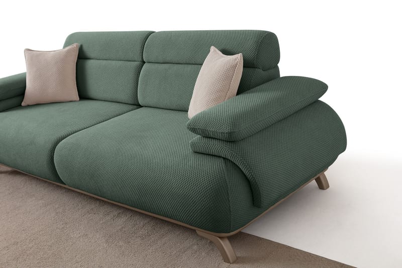 Kelnor 3-sits Soffa 246x81x97 cm - Grön - Möbler - Soffa - 3 sits soffa