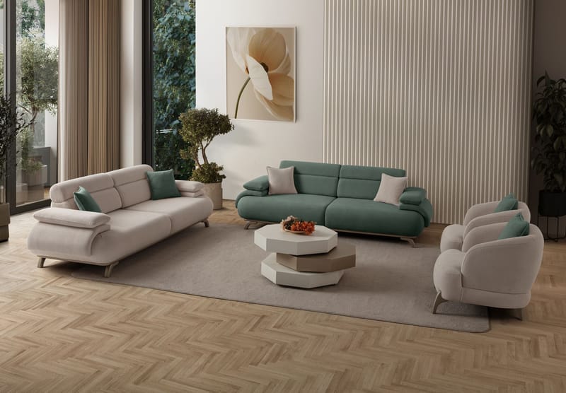 Kelnor 3-sits Soffa 246x81x97 cm - Grön - Möbler - Soffa - 3 sits soffa