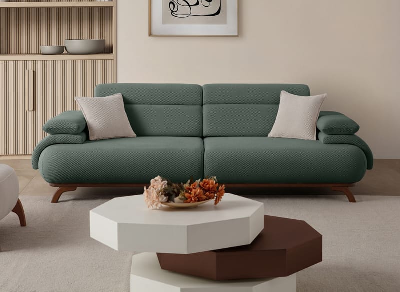 Kelnor 3-sits Soffa 246x81x97 cm - Grön - Möbler - Soffa - 3 sits soffa