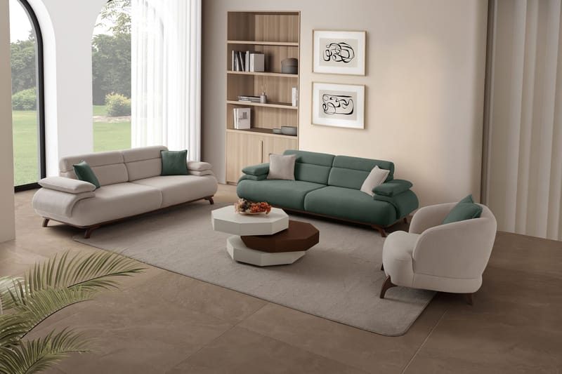 Kelnor 3-sits Soffa 246x81x97 cm - Grön - Möbler - Soffa - 3 sits soffa
