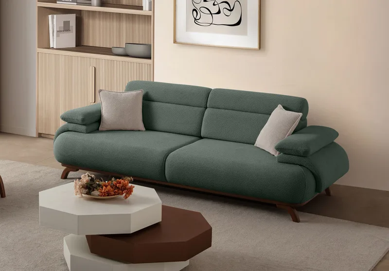 Kelnor 3-sits Soffa 246x81x97 cm - Grön - Möbler - Soffa - 3 sits soffa