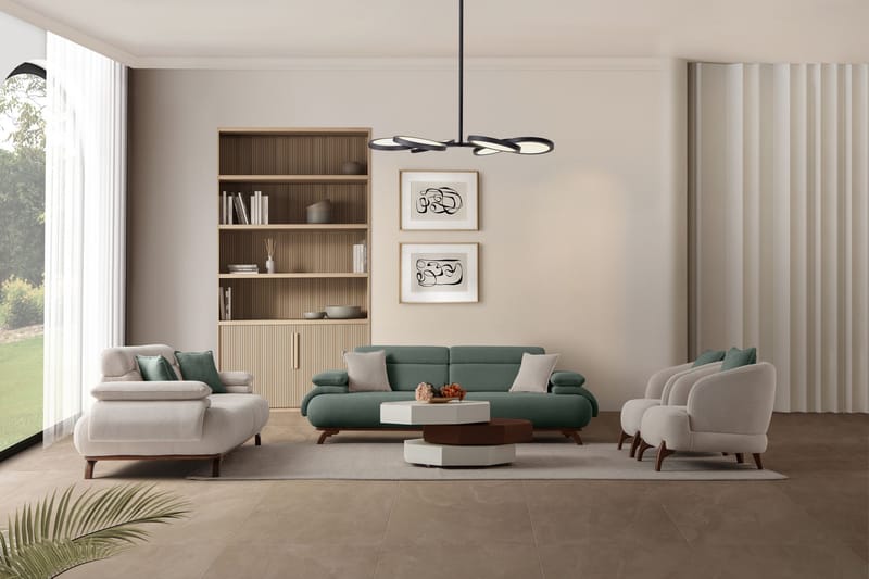 Kelnor 3-sits Soffa 246x81x97 cm - Grön - Möbler - Soffa - 3 sits soffa