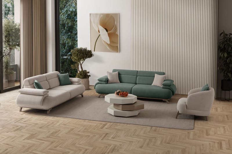 Kelnor 3-sits Soffa 246x81x97 cm - Grön - Möbler - Soffa - 3 sits soffa